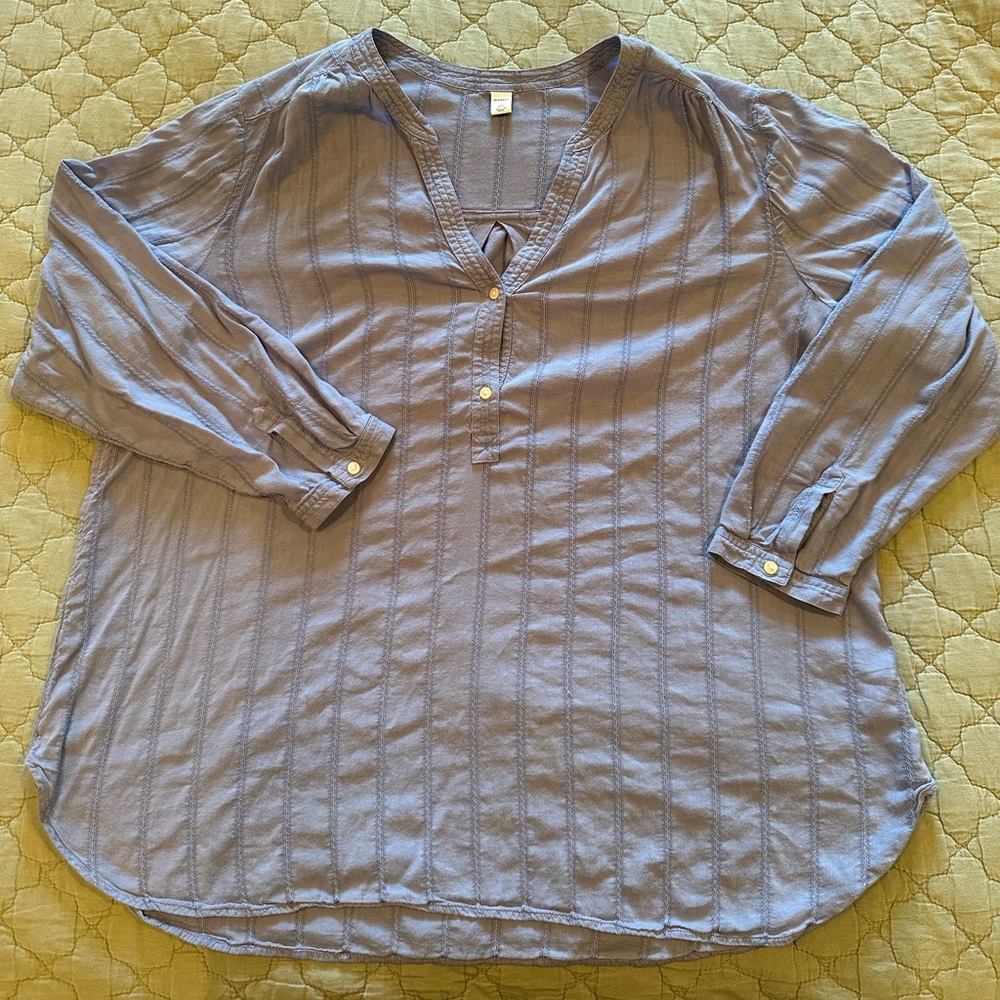 Light Blue Long Sleeve Blouse Women’s OldNavy